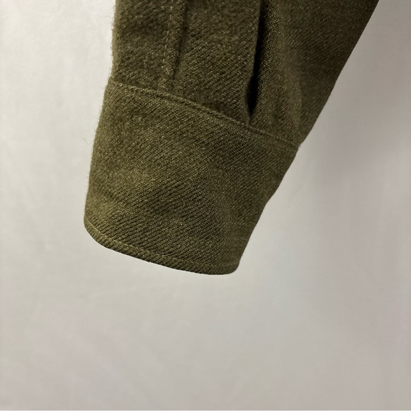 Vintage 1950s Women’s Ladies Tweed Wool Style Jacket Size 9 Green Military Style - Picture 9 of 11